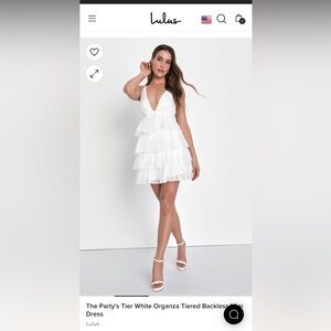 White Lulu’s Mini Tiered Dress